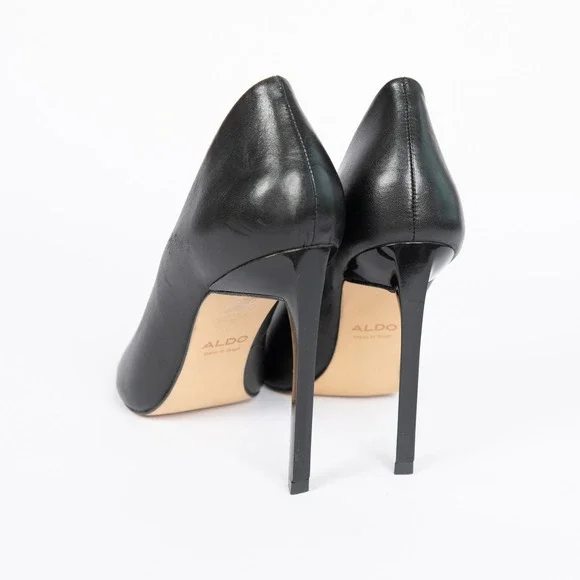 ALDO Black Pointed Toe Pumps Classic Stiletto Heel Career Shoes 7 Women - Picture 3 of 12